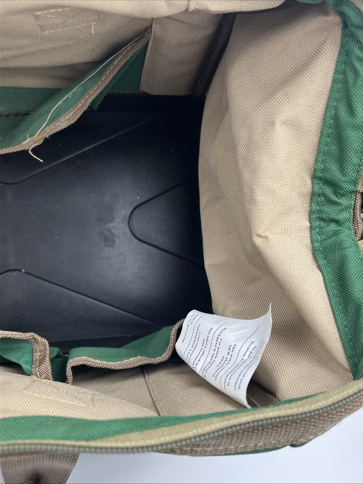 STANLEY 16″ Open Mouth Zipper Top Pockets Tool Bag Hard Bottom Green 16x11x9″