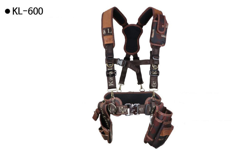 KAYALIFE KL-600 Work Tool Belt Set with Suspenders Drill Pouch Holder From KOREA