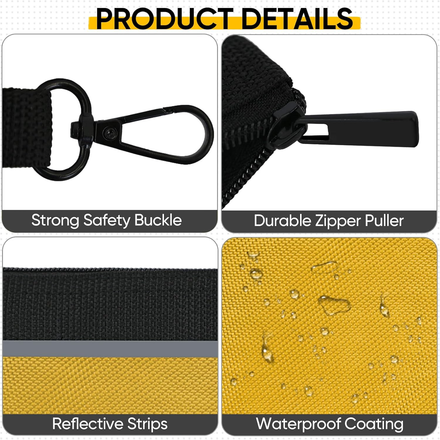 Tool Pouches with Zipper, 1680D Oxford Small Tool Bags, Waterproof Utility Bag Z