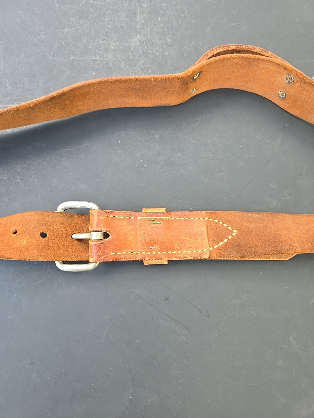 Vintage W. M. Bashlin Co. Linesman Tool Belt, #628-46 100% Distressed Leather