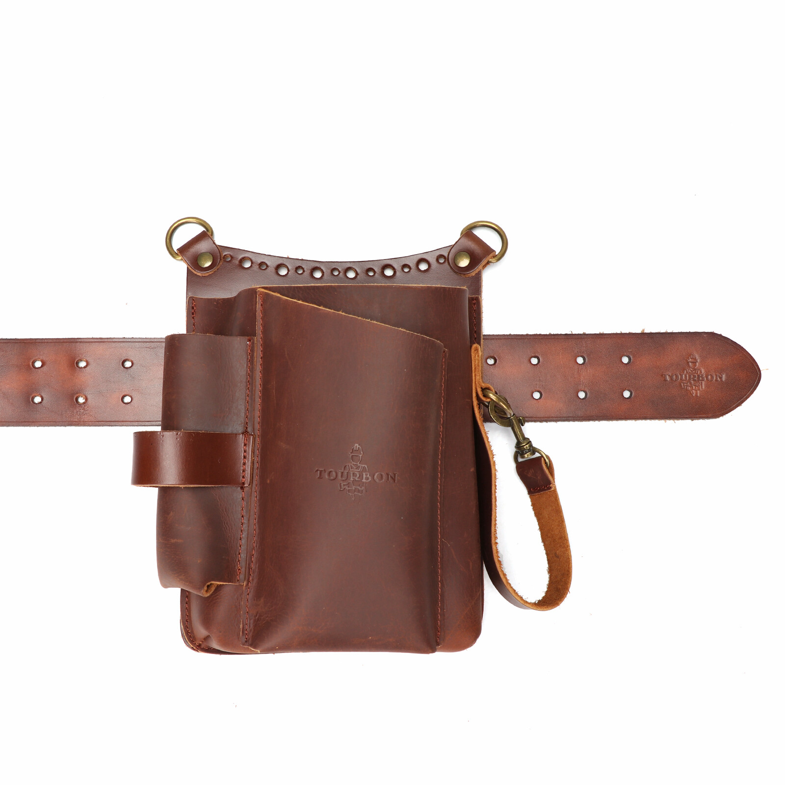 TOURBON 6-in-1 Leather Garden Tools Storage Belt Pouch Utility Shoulder Bag Gift