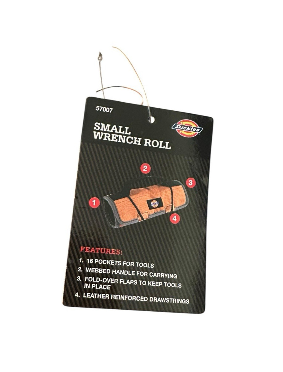 Wrench Roll Sleeve Hand Tool Bag Holder Small Gray Tan Dickies 57007