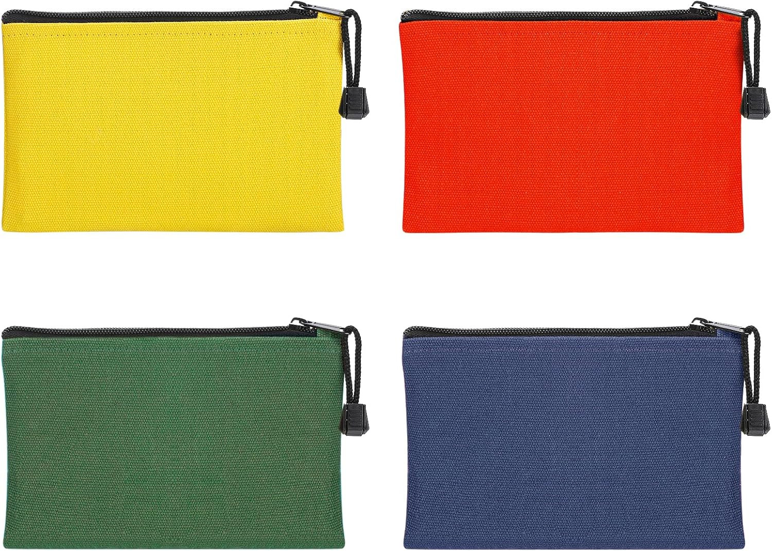 7»x4.7» Canvas Tool Bags Pouches – 4 Pack Heavy Duty Zipper Pouch Set, Multipu