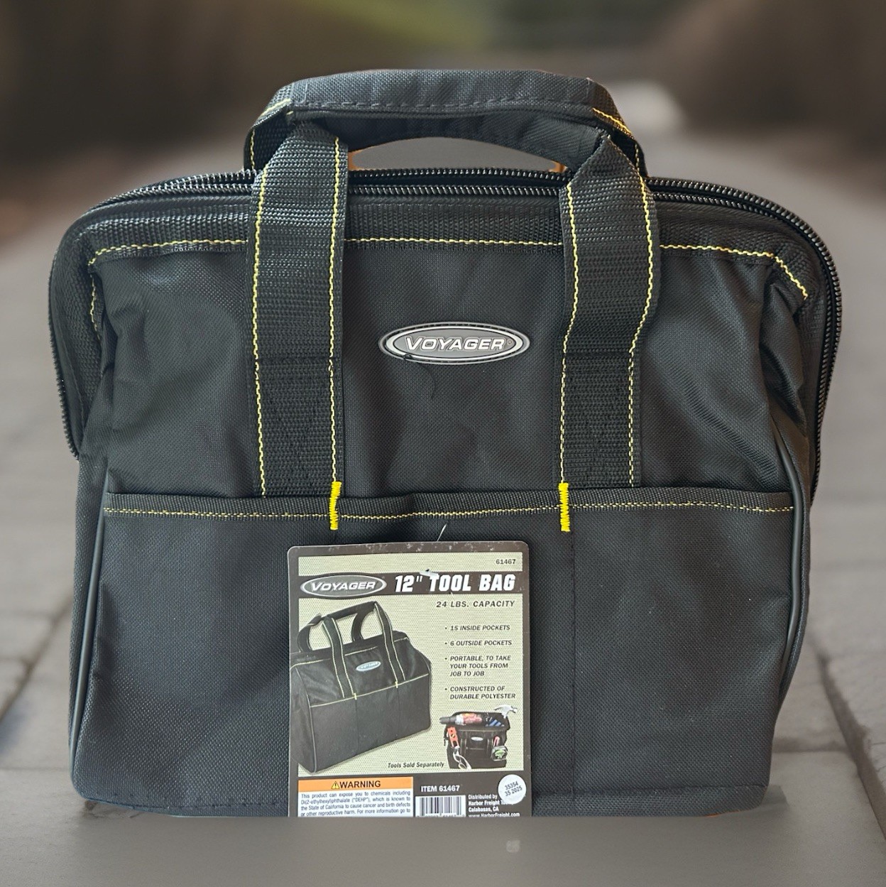Voyager 12in Tool Bag Total Of 21 pockets 24Lb. Capacity BLACK NWT