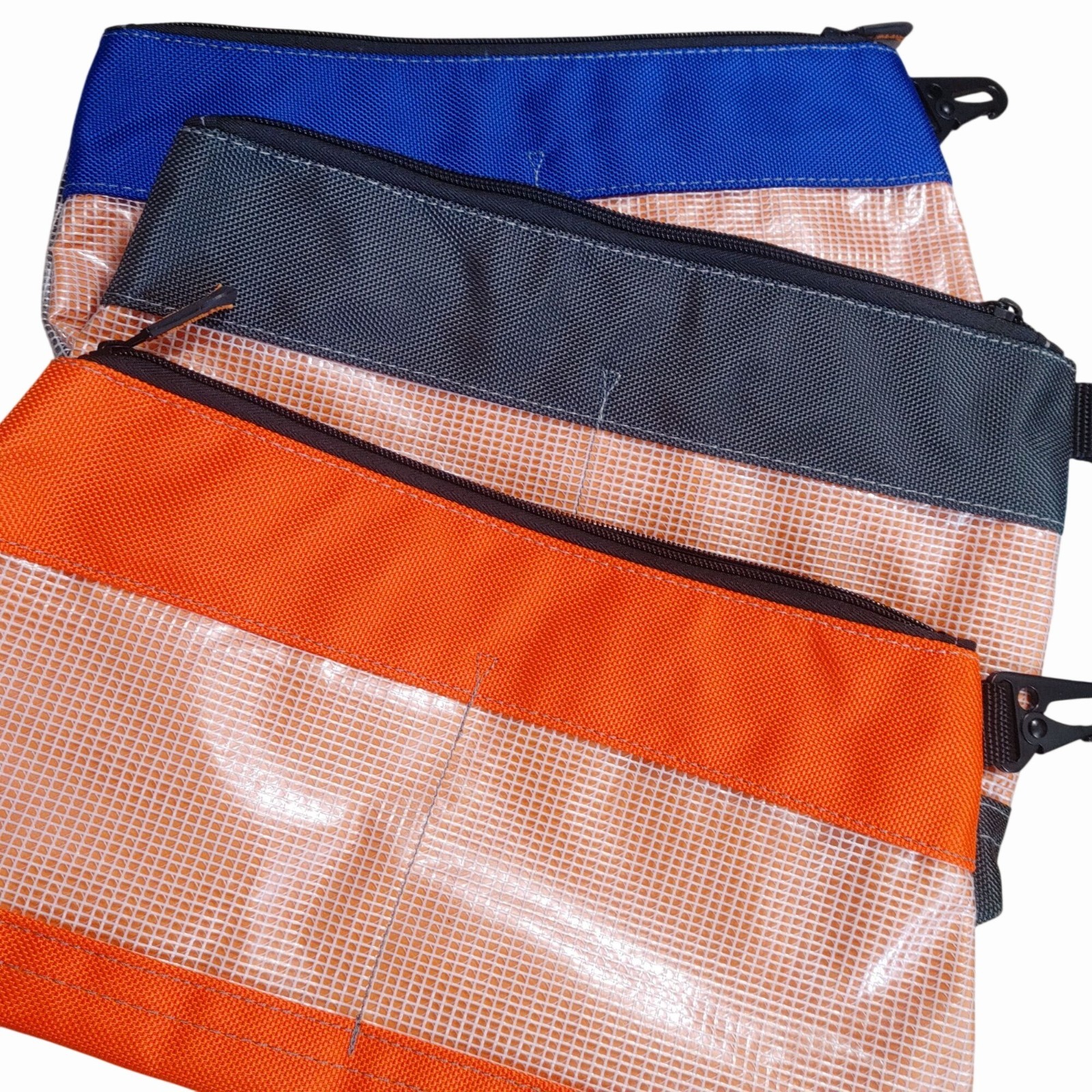 Welkinland Clear Mesh Tool Bags Heavy Duty Blue Orange Black Organize Storage