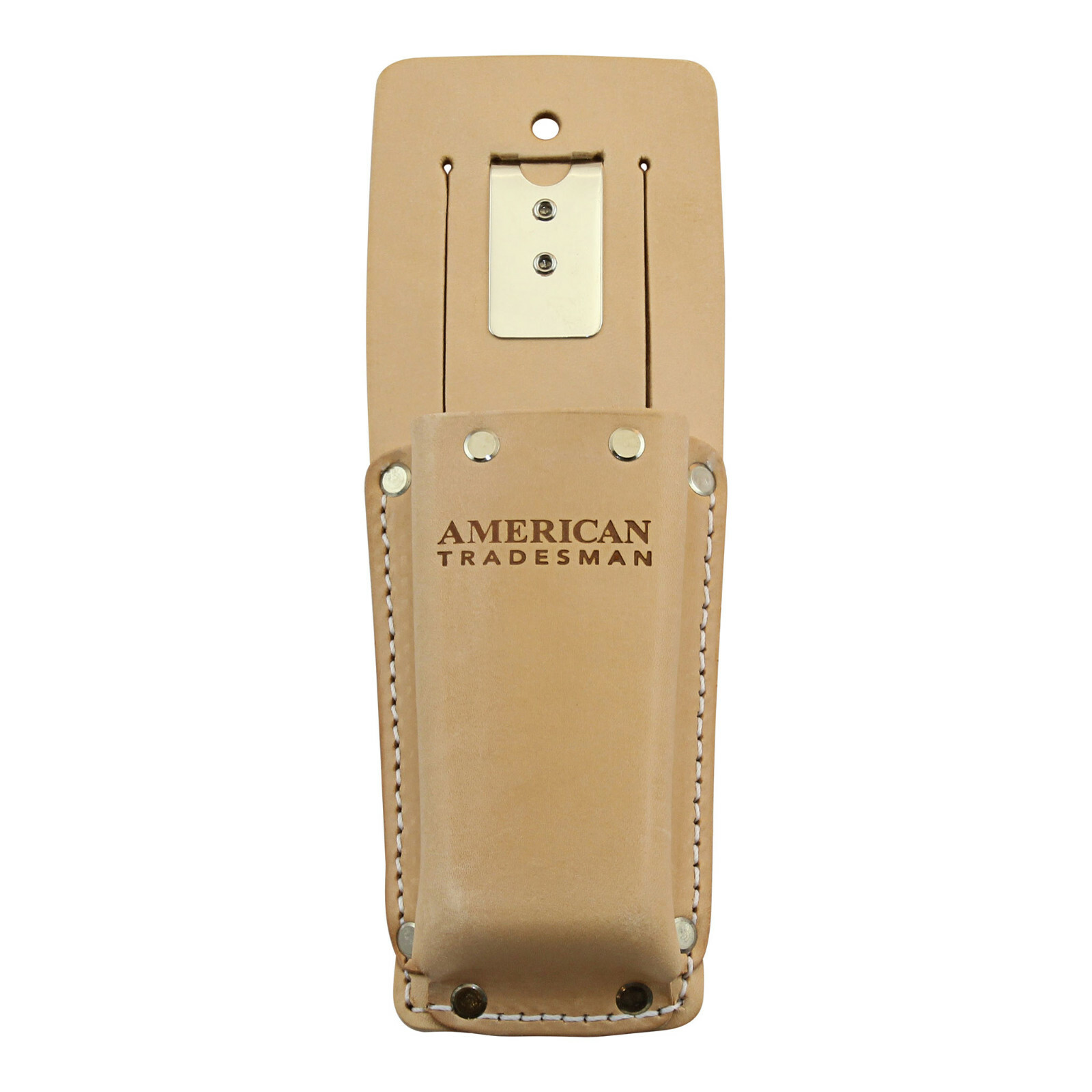 American Tradesman 554 – Leather Utility Knife Holder Holster with Belt Clip