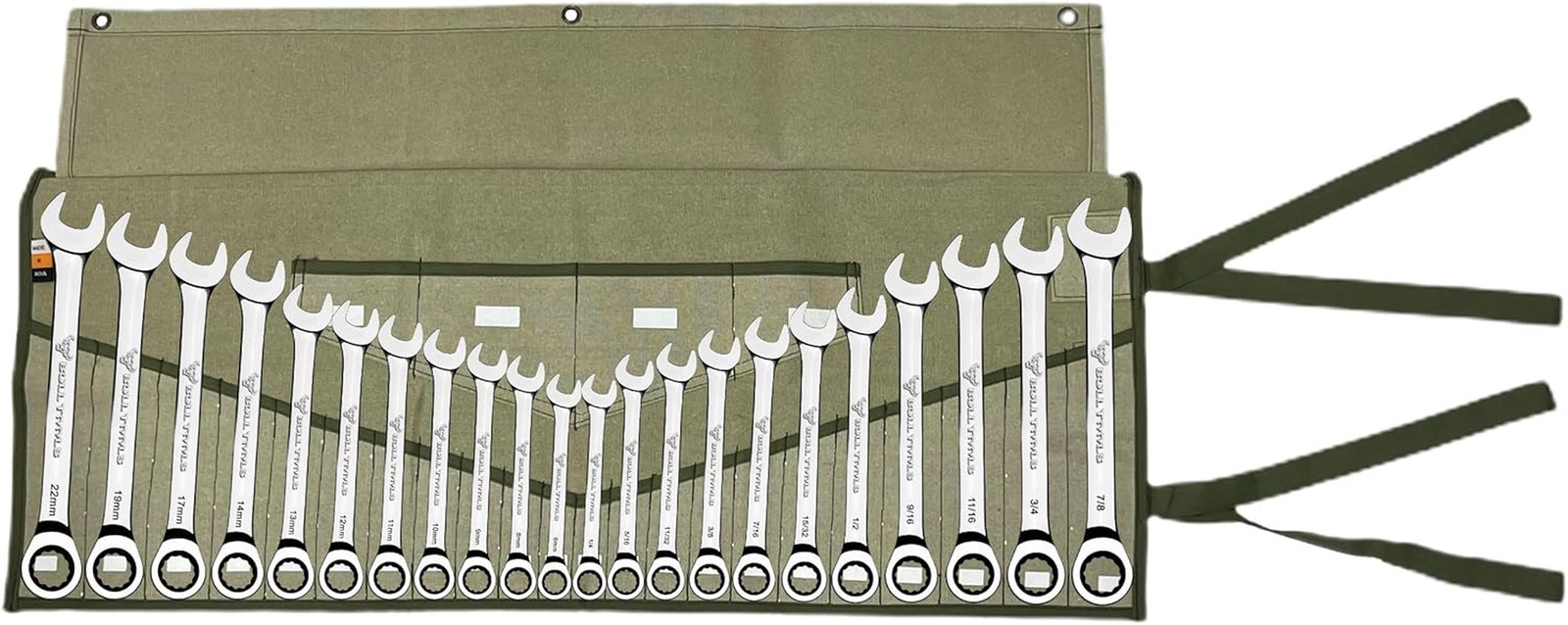 Wrench Roll Organizer Metric & SAE Roll up Tool Pouch Bag Handmade, Heavy Weight