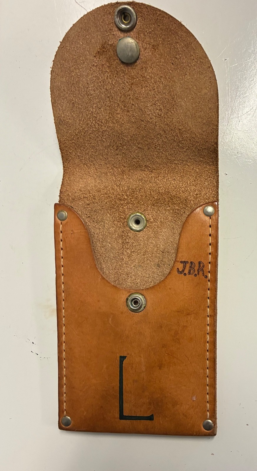 Vintage Leather Lineman Utility Belt Tool Pouch Holster Snap Closure 7.5″