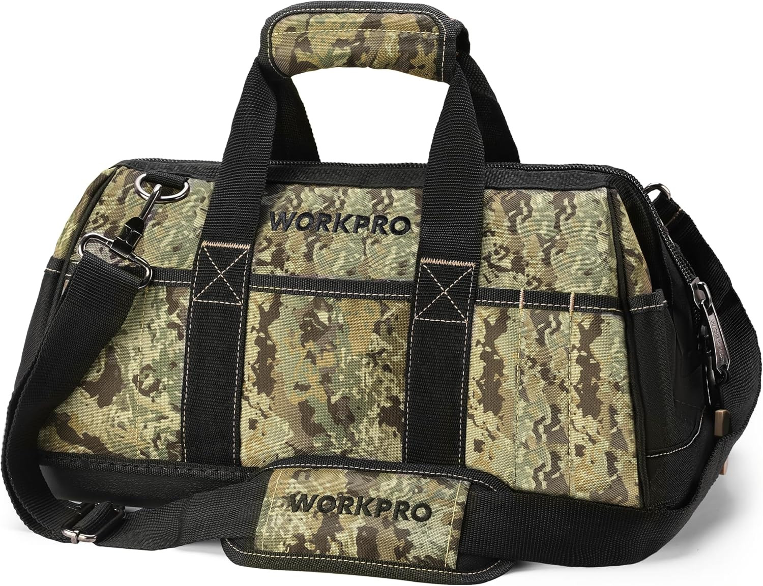 16″ Wide Mouth Tool Bag for Men Waterproof Oxford Fabric Sturdy Bottom