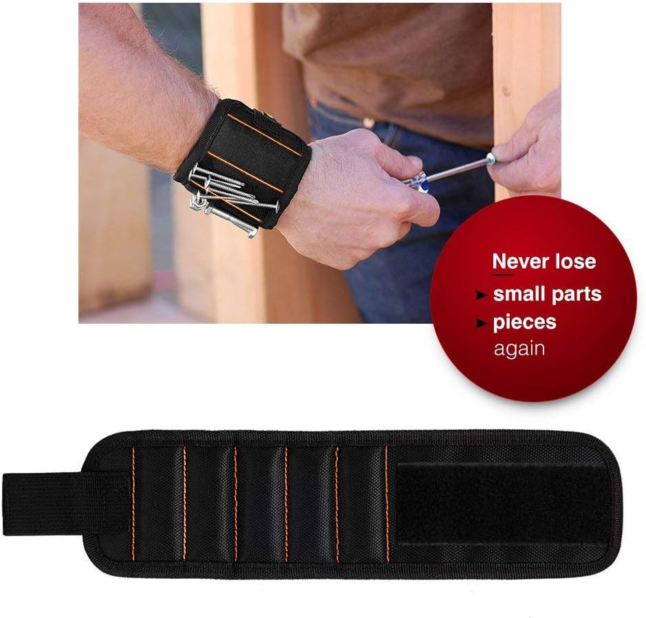 GOOACC G0010A 2 Pack 15 Magnetic Wristband Holding Screws Nails Drill Bits Gadge