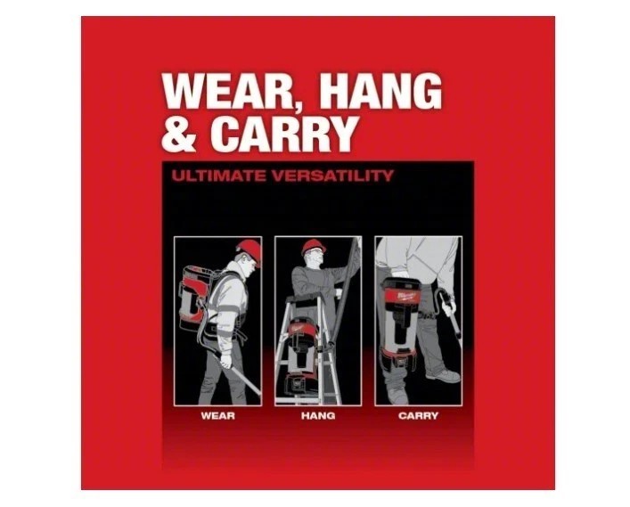 Milwaukee Tool 0885-20 M18 Fuel 3-In-1 Backpack Vacuum, 1 Gal Capacity,