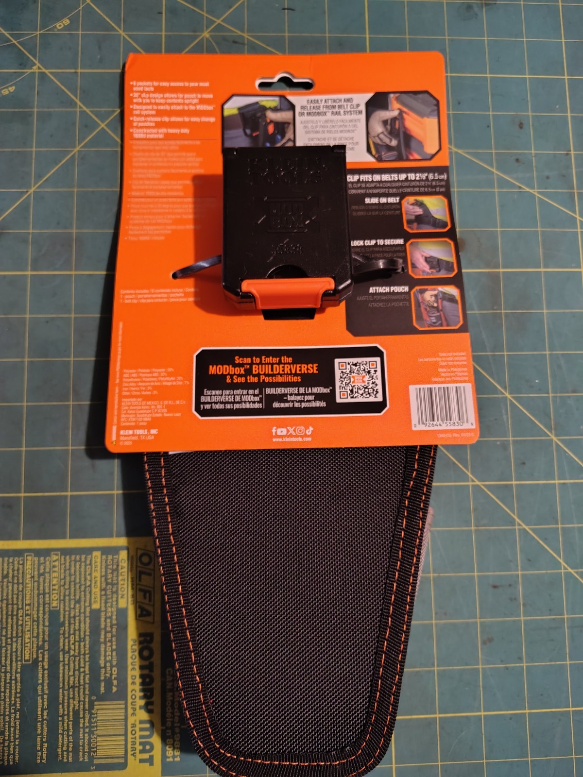 Qty 2 Klein Tools MODbox 6 Pocket Tool Pouch Durable Electrician Tool Organizer