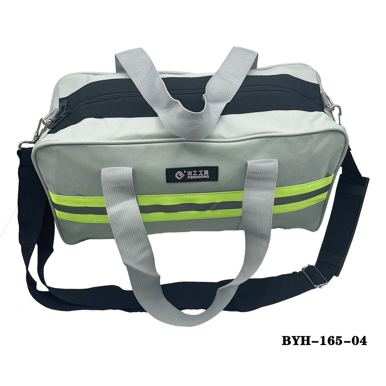 Heavy Duty Professional Tool Bag with Metal Zippers Wide Mouth Multi-Purpose Pro