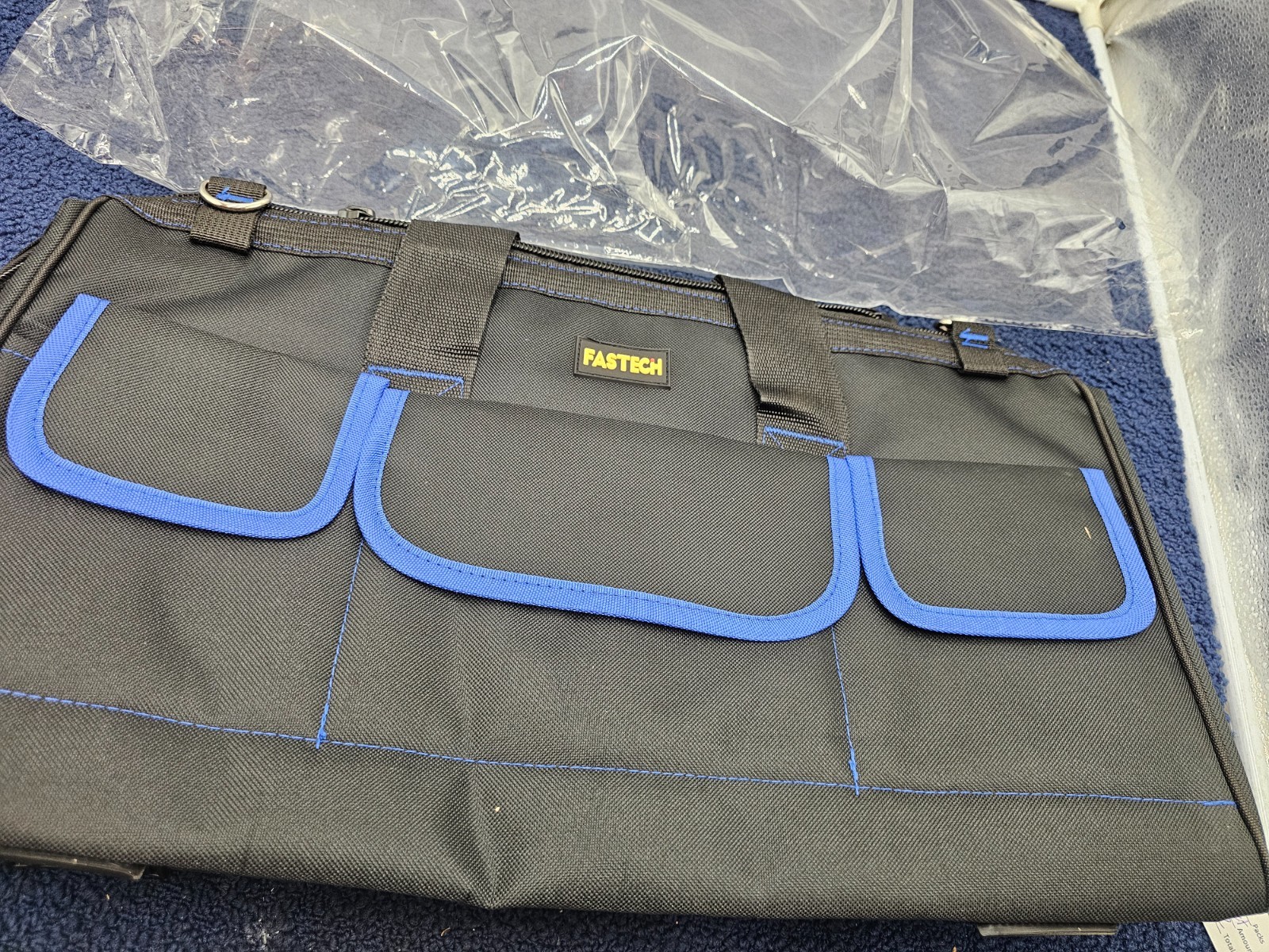 Fastech 20 Inch Tool Bag, Waterproof Wide Mouth Heavy Duty Tool Bag