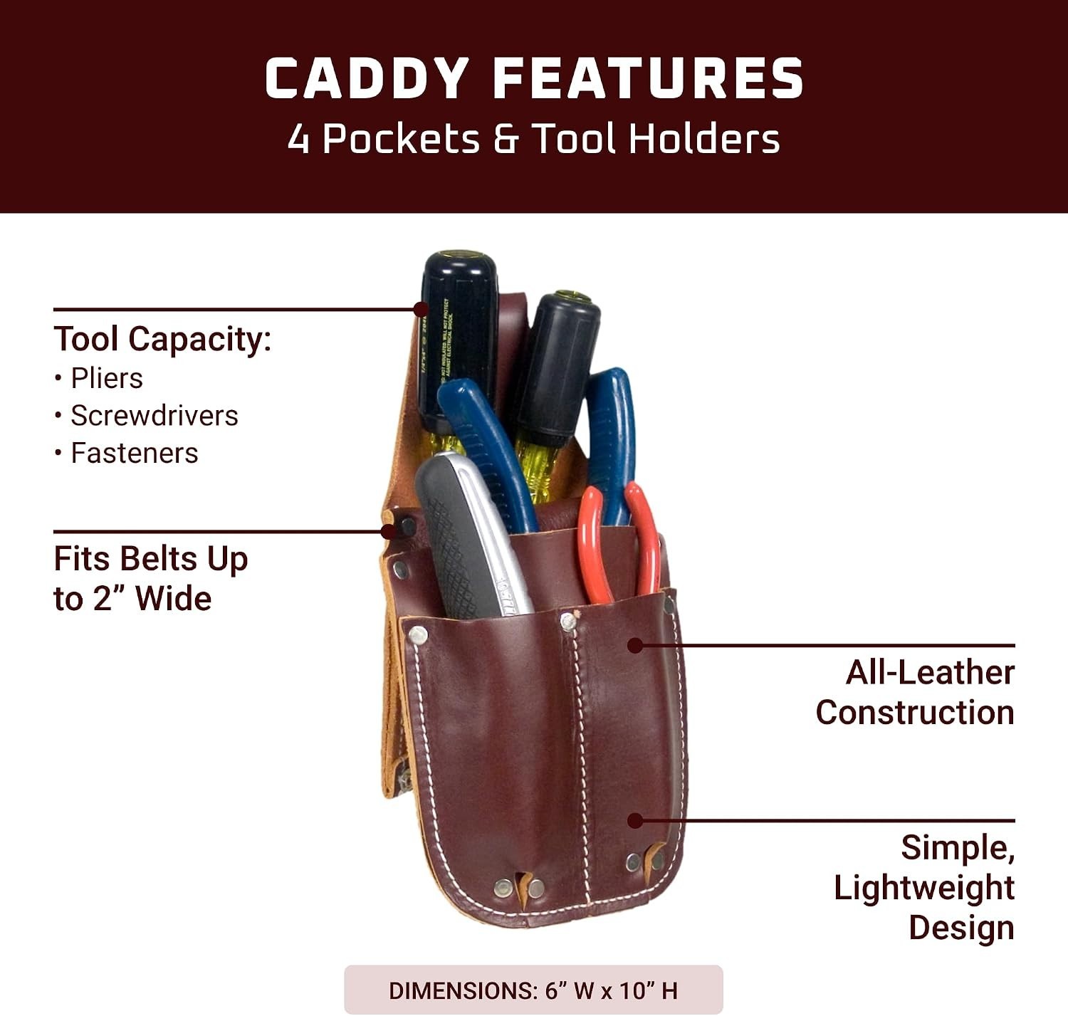 Brown Pocket Caddy – Belt Compatible