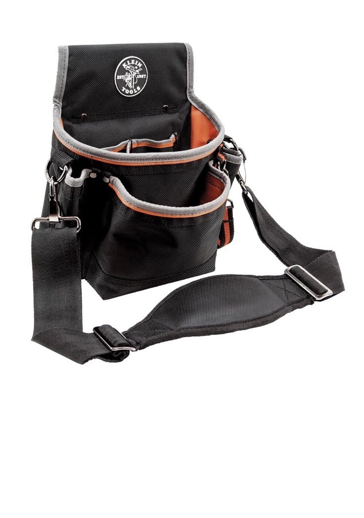 Klein Tools Utility Holster Pouch With Shoulder Strap 15 Pocket Tool Bag