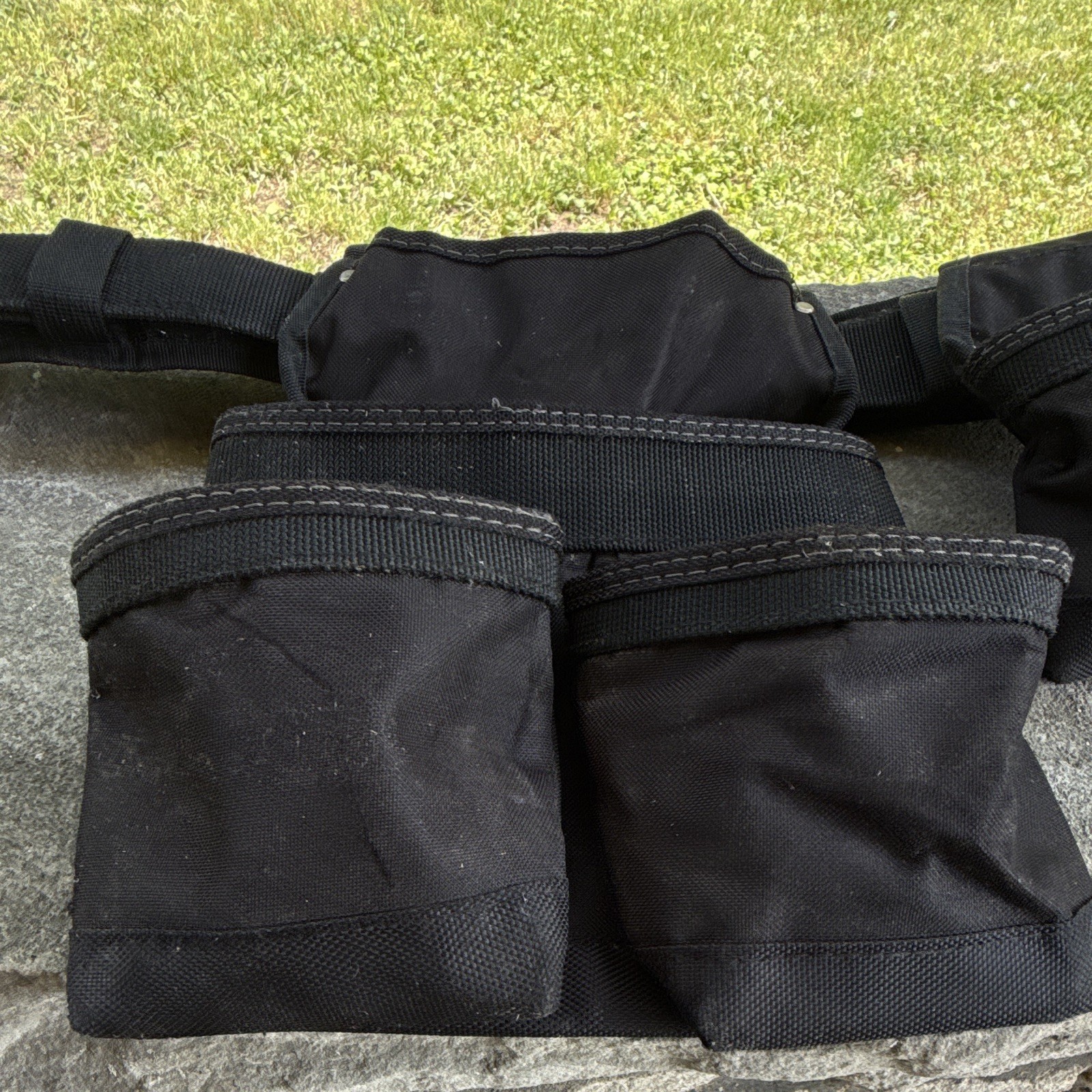 McGuire-Nicholas MN Adjustable Fabric Tool Belt w/ Multiple Pouches Black