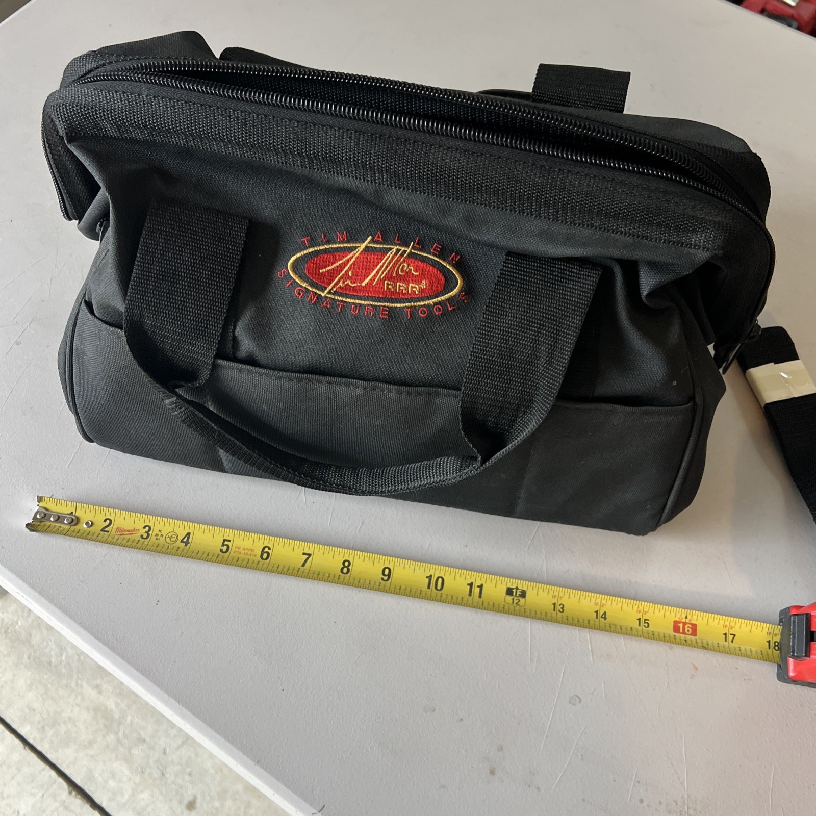 Tim Allen Signature Tools Tool Bag Black Carry Case Organizer w Shoulder Strap