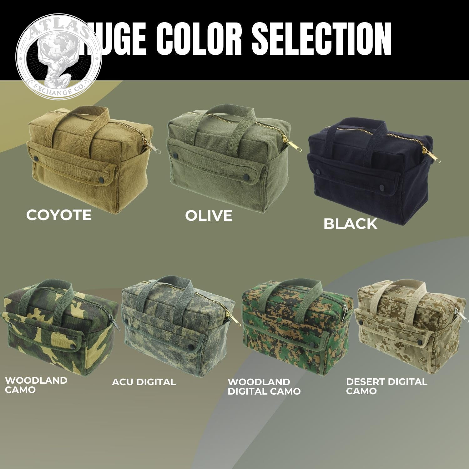 ARMYU Heavy Duty Small Tool Bag Tactical Cotton Canvas Mechanics Bag, 11″ X 7″ X