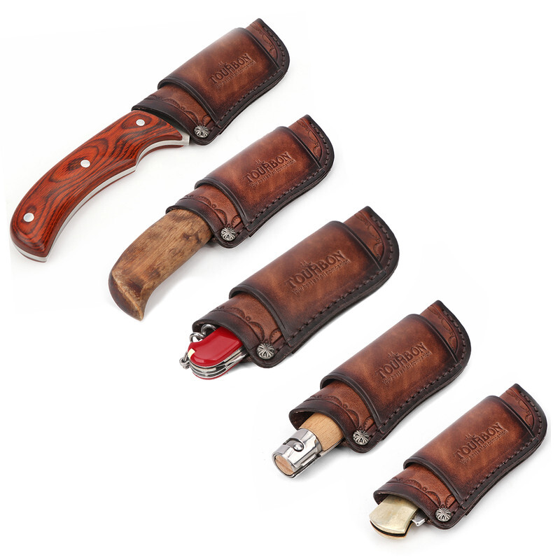 TOURBON 4″ Knife Blade Sheath Belt Holster Mini Pocket Folding Knife Protector