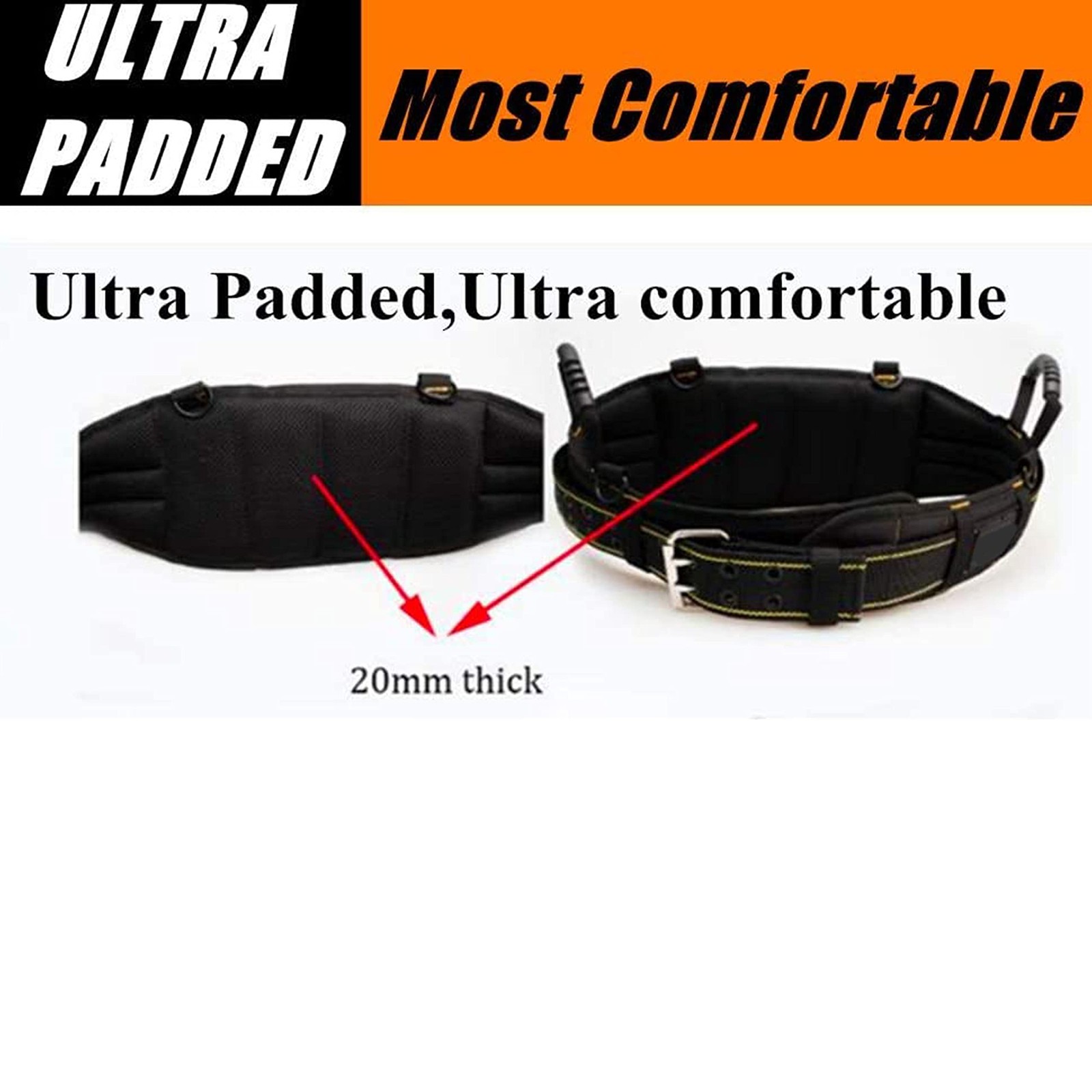 Padded Tool Belt Comfortable Tool Belt for Men Heavy Duty Work Tool Belt With…