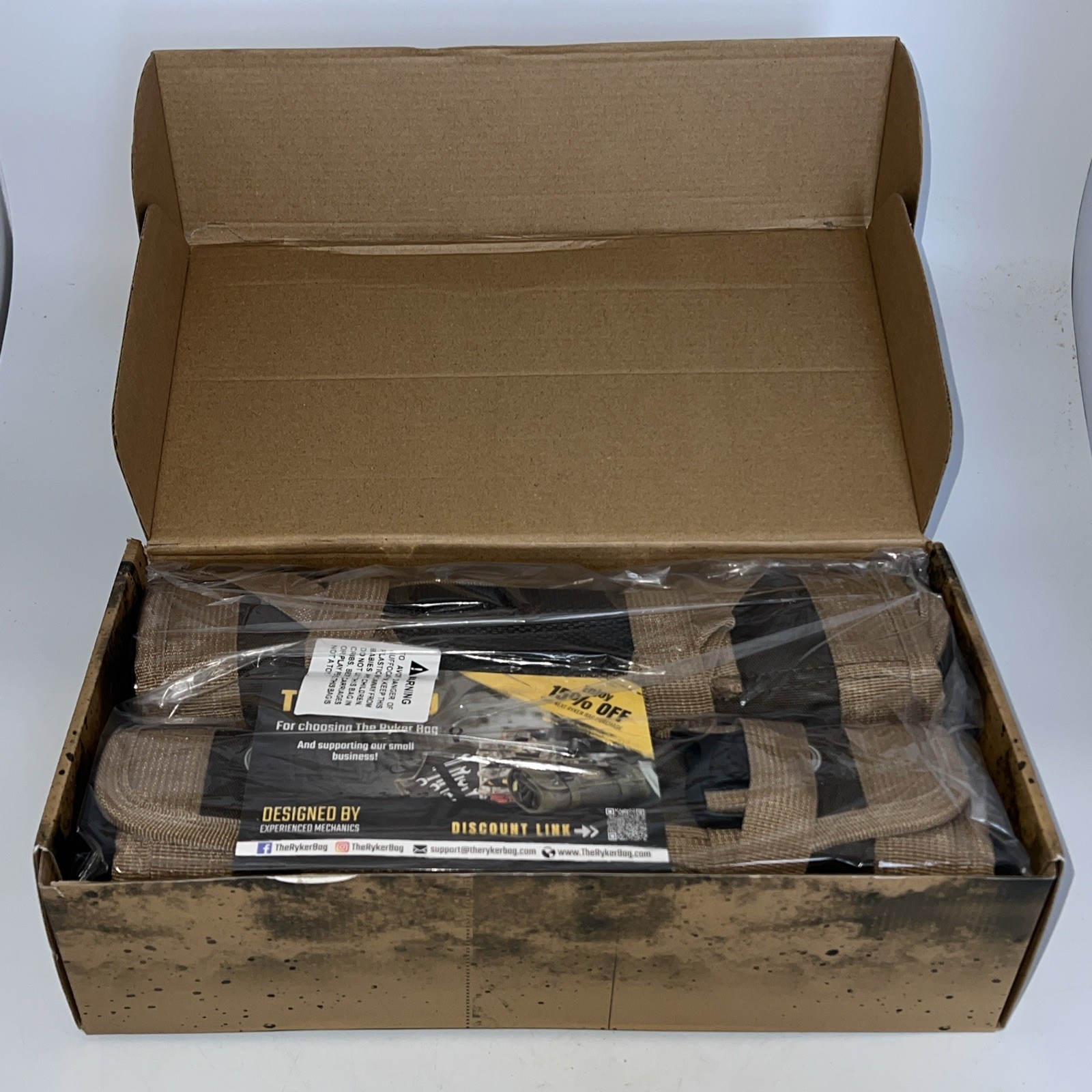 Ryker Original Tool Roll New in Open Box Khaki 6 Pockets Detachable Heavy Duty