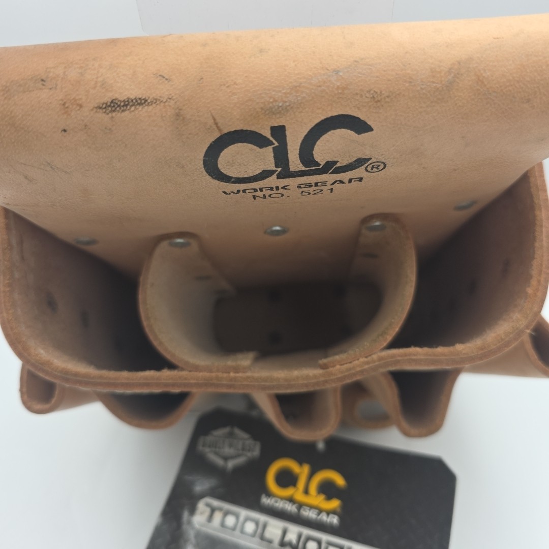 Clc Work Gear 521 Tool Pouch, Tool Pouch, Tan, Leather, 8 Pockets