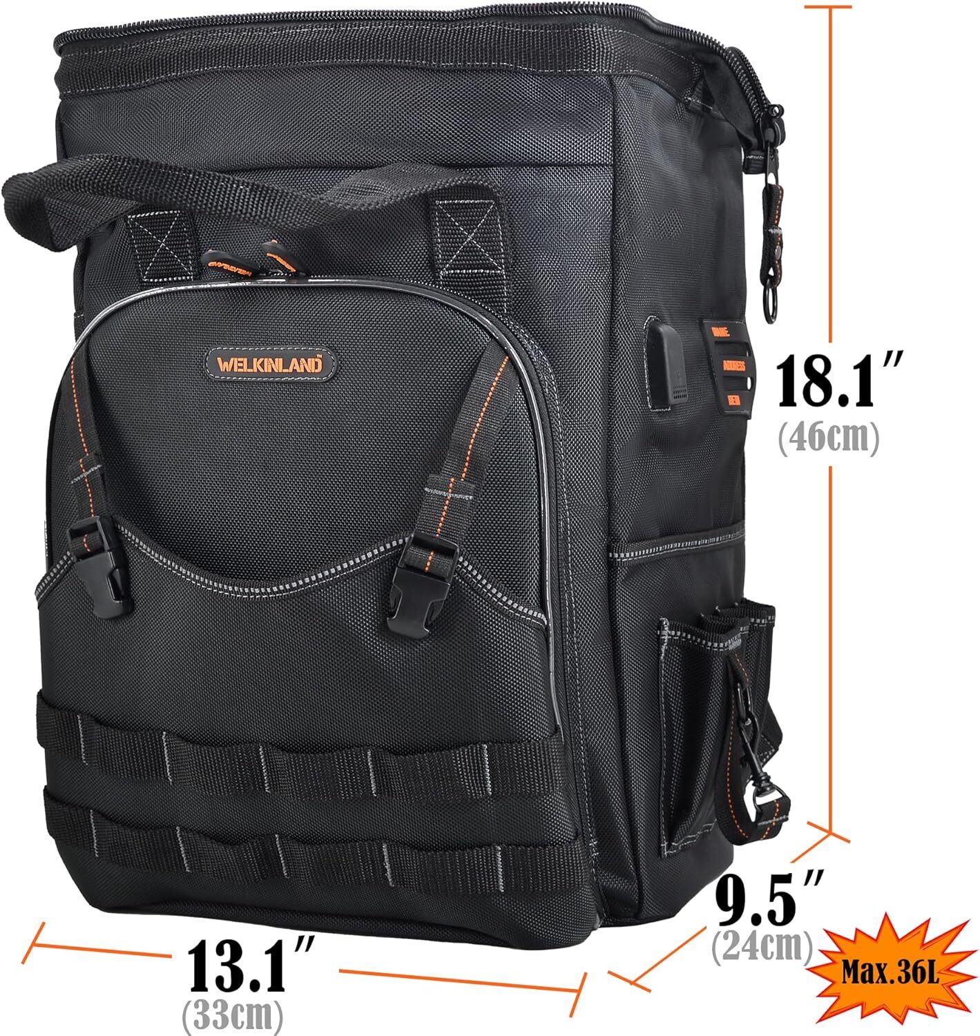 WELKINLAND 55 BAG TOOLS BACKPACK, TOOLS BAGS BACKPACK