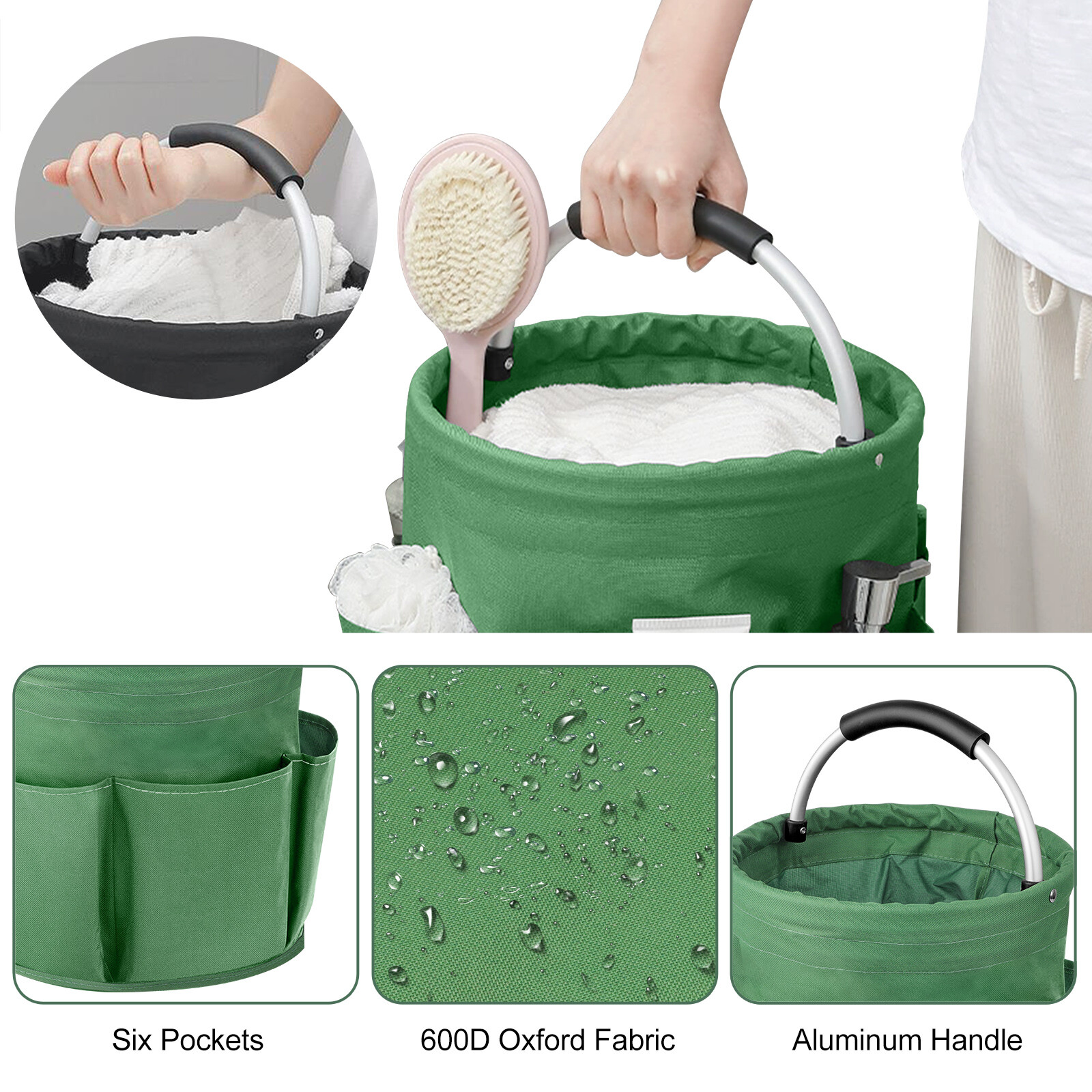17L Collapsible Folding Bucket Portable Organizer Storage Bucket With Handles