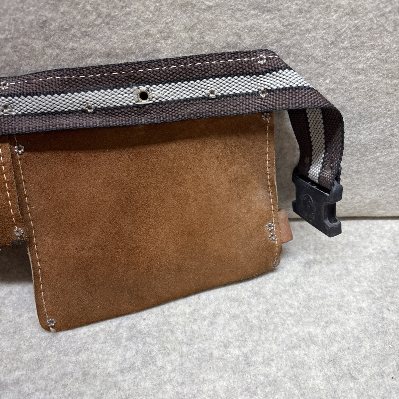 NICHOLAS Work Gear Suede Cowhide No. 497 Tool Pouch Belt Adjustable USA Made