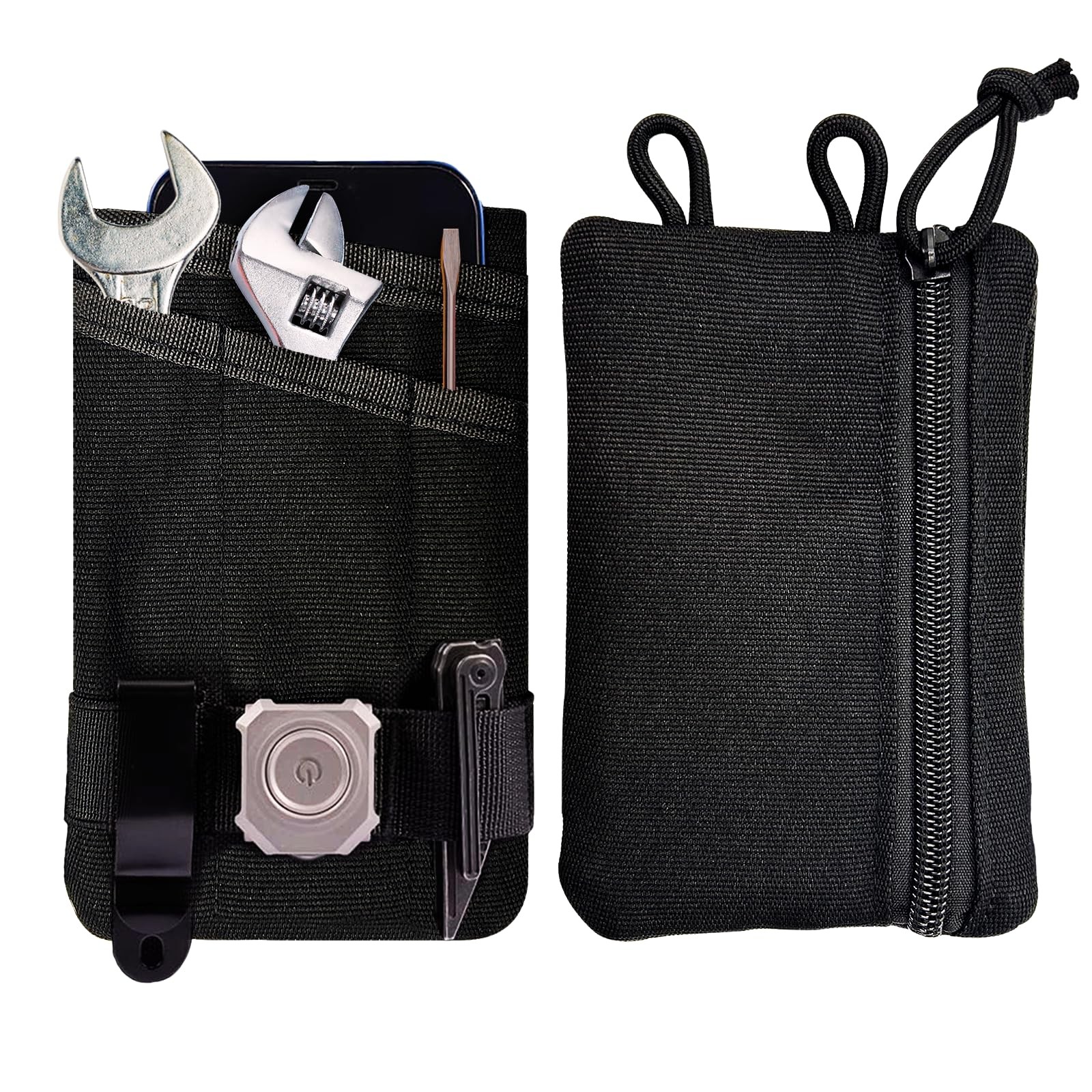 Small Small EDC Pocket Pouch – EDC Organizer Pouch with 4 Pockets for Men, Mini