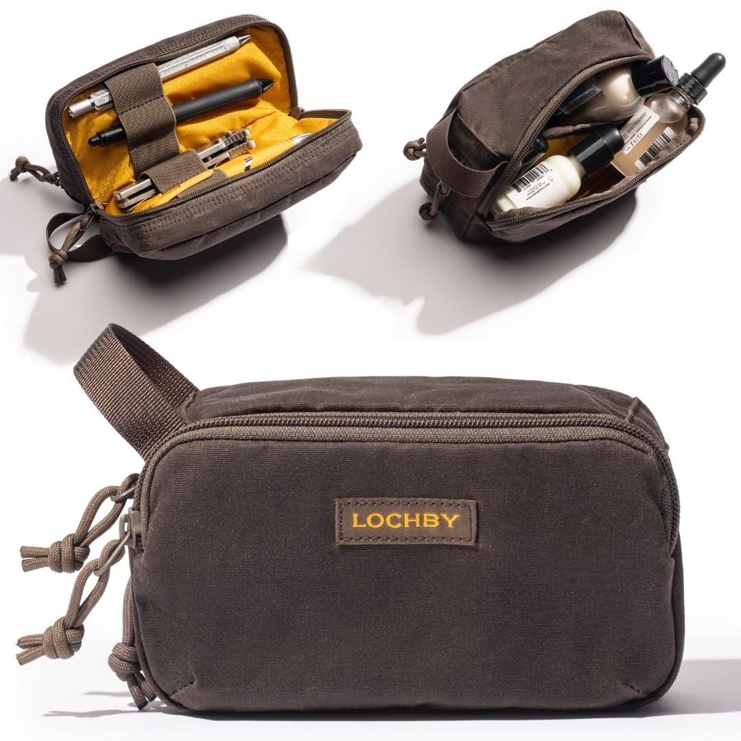 Multipurpose Tactical Mini Tool Bag | Water-Resistant Waxed Canvas Pouch | Dual-