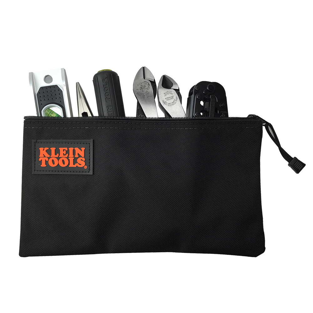Klein Tools 5139B 12-1/2-Inch Cordura Ballistic Nylon Zipper Bag
