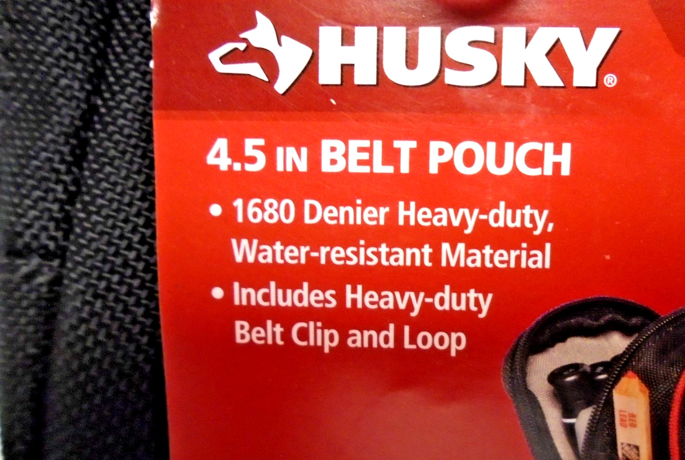 HUSKY 4.5 Inch Belt Pouch with Belt Clip & Loop 600 Denier Heavy Duty Free Ship