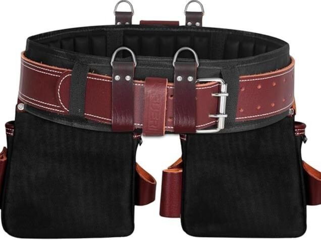 Fueri Tool Bag with Suspender for men nylon and leather 26 Pockets tool pouch