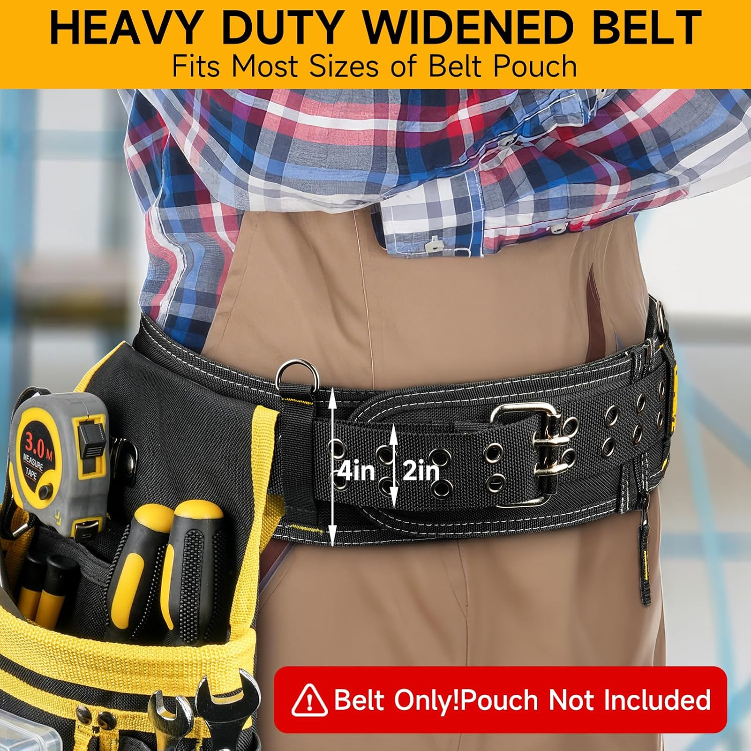 3-in-1 Magnetic Tool Belt with Padded Holster for Pros and DIYers