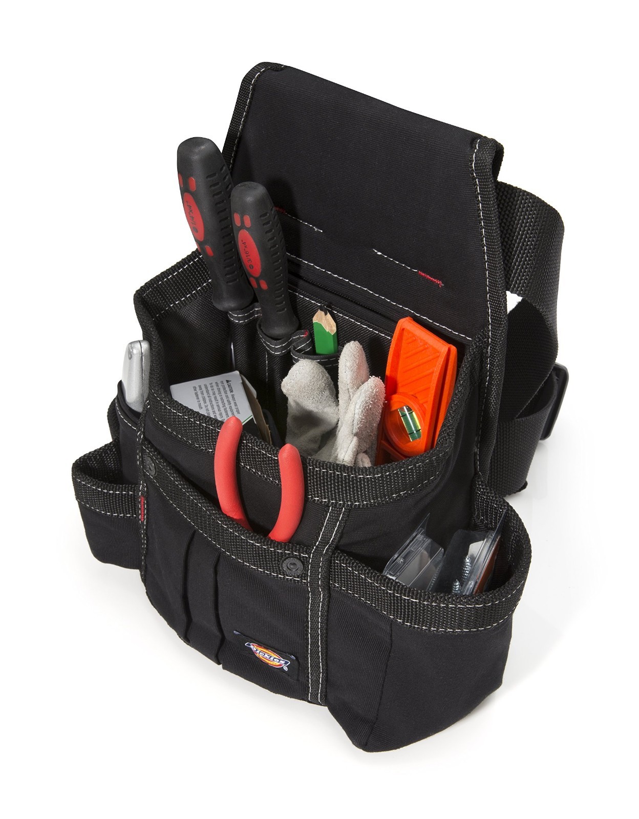 Adjustable 8-Pocket Tool Belt Utility Pouch, Durable Canvas, Puncture-Resistant,