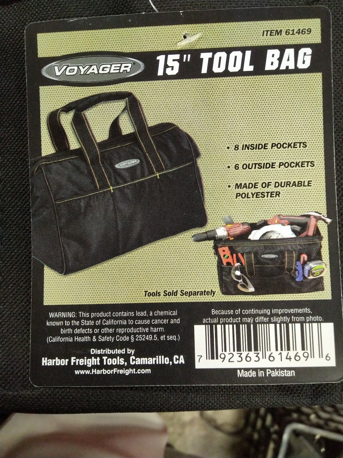 15 inch tool bag Heavy Duty 15″x10″x9″ Tote 6 Exterior & 8 Interior Pockets NEW!