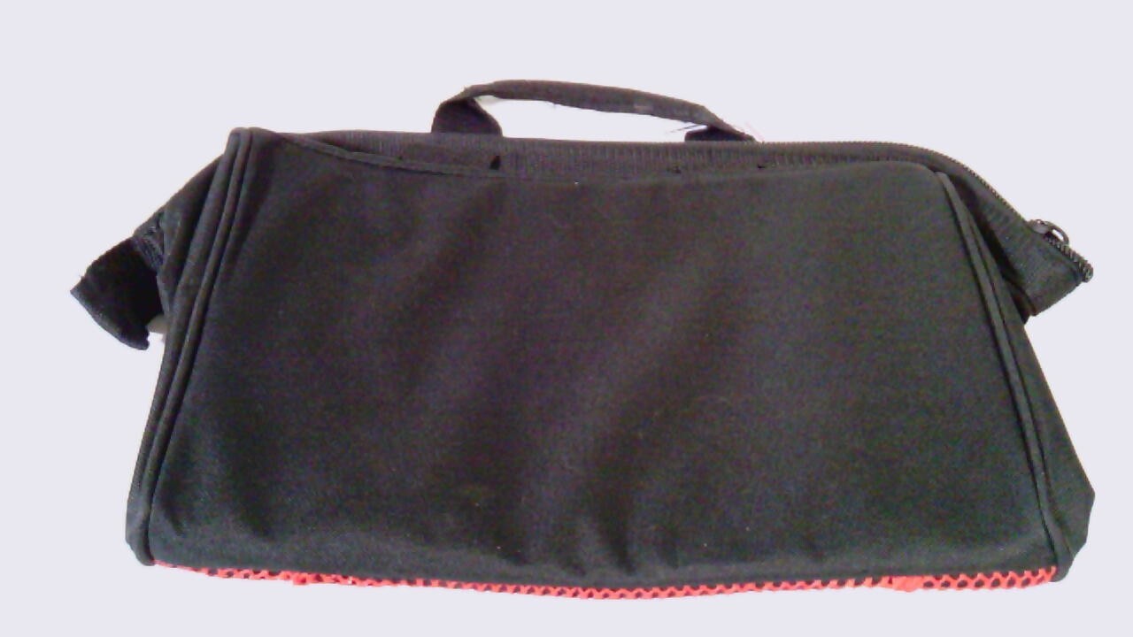Craftsman~13″~Tool Canvas Carry Tote Bag~with Zipper~Red and Black