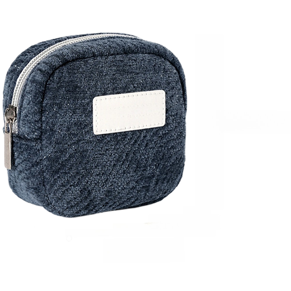 Lightweight Polyester Cosmetic Pouch 10.5x5x10.5cm Compact Travel Storage Bag