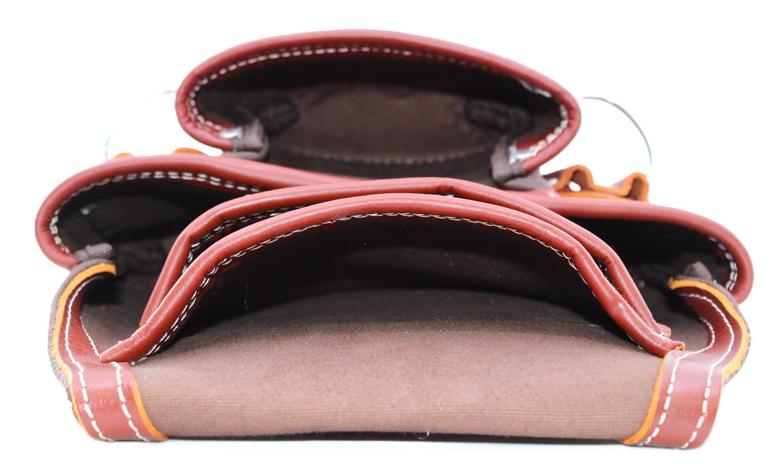USA PRO TOOLS Heavy Duty Polyester & Leather Tool Pouch with 2 Hammer Holders.