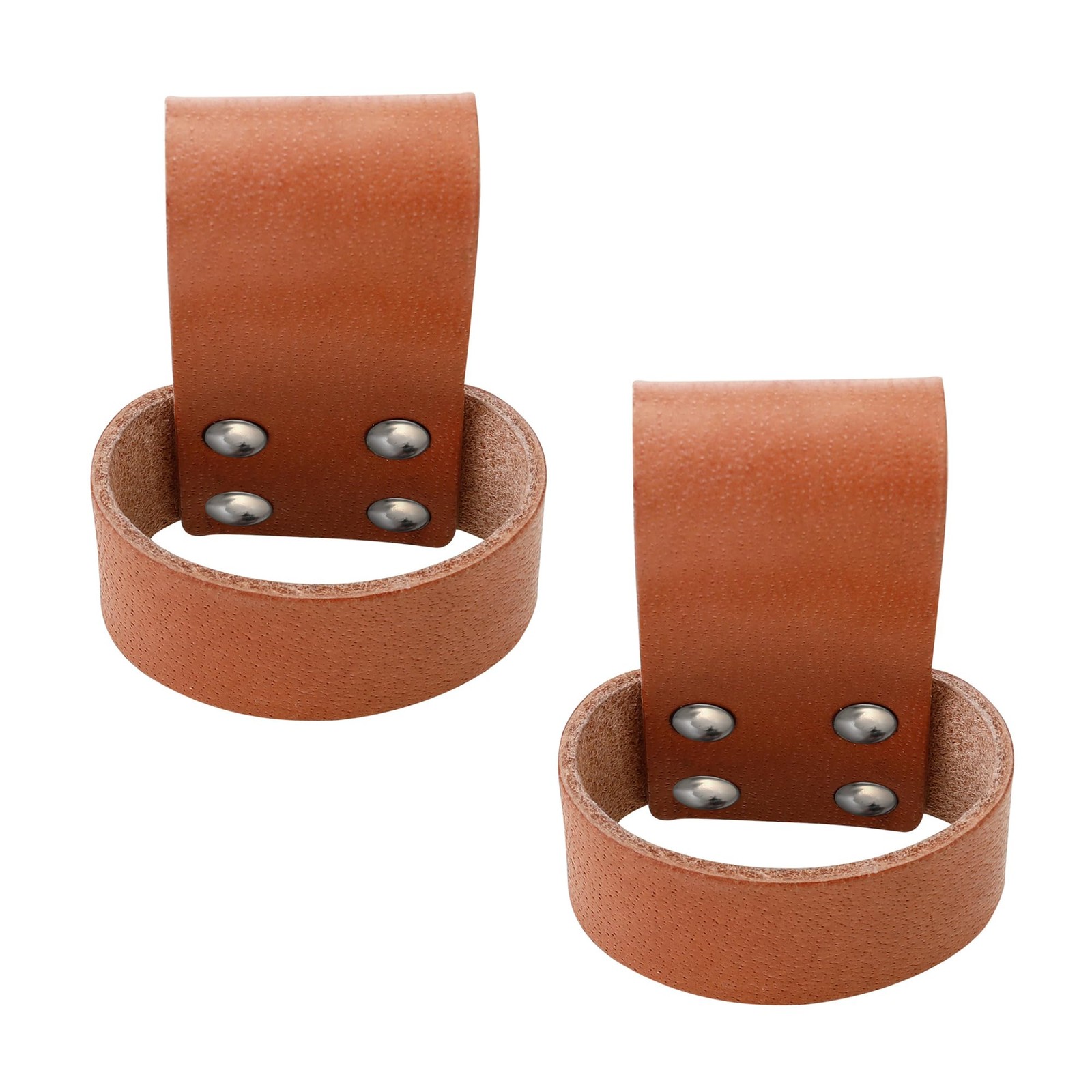 2 Pack Brown Leather Hammer Holster, Belt Loop, Multi-tool, Hatchet Carrier