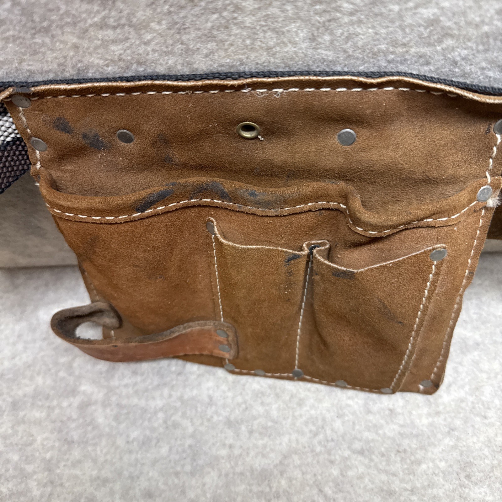 NICHOLAS Work Gear Suede Cowhide No. 497 Tool Pouch Belt Adjustable USA Made