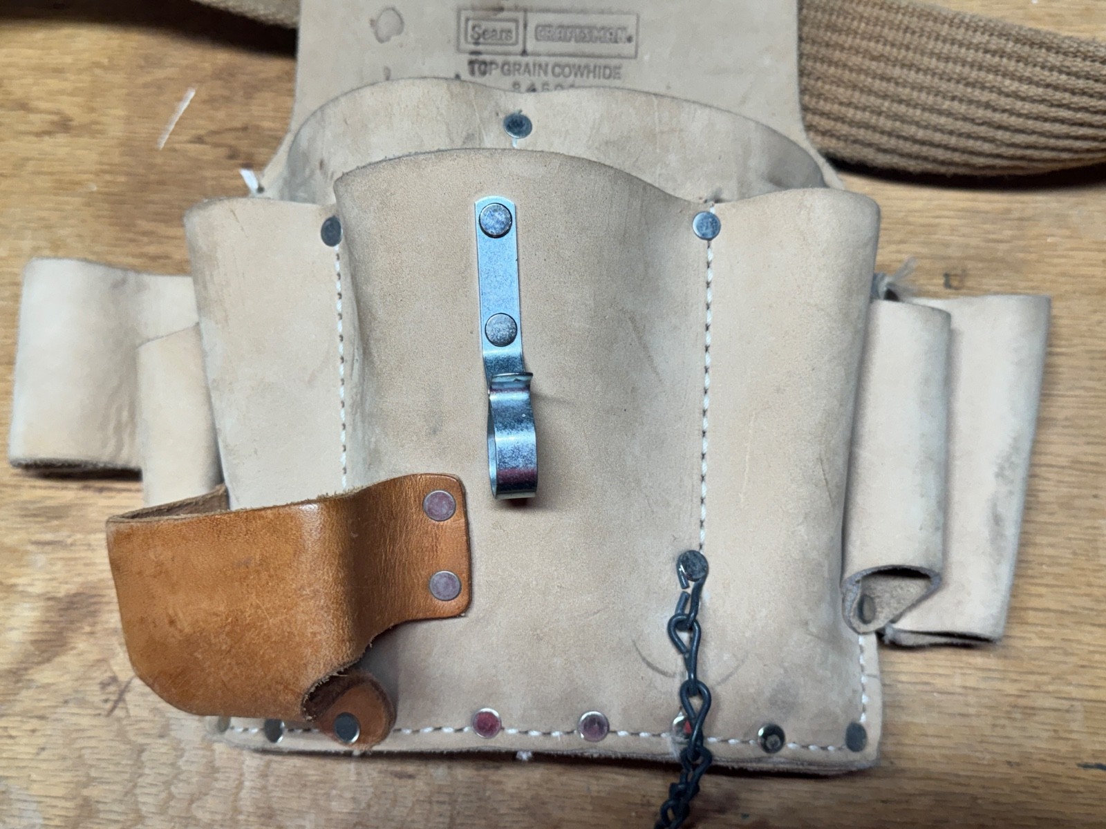 Vintage Sears Craftsman Leather Electrician’s Pouch w/Adjustable Belt 9-4580
