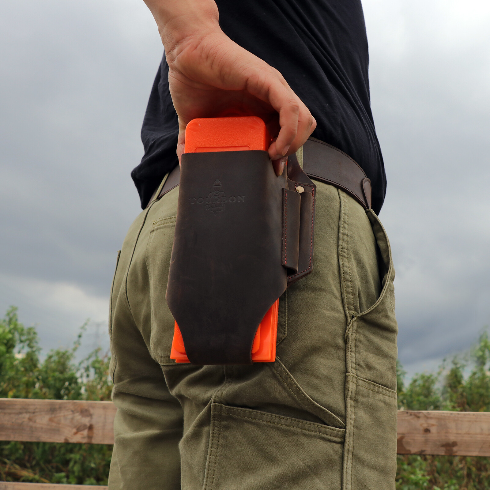 Leather Tool Holder Belt Storage Tree Logger Wedge Holster File Case Bag