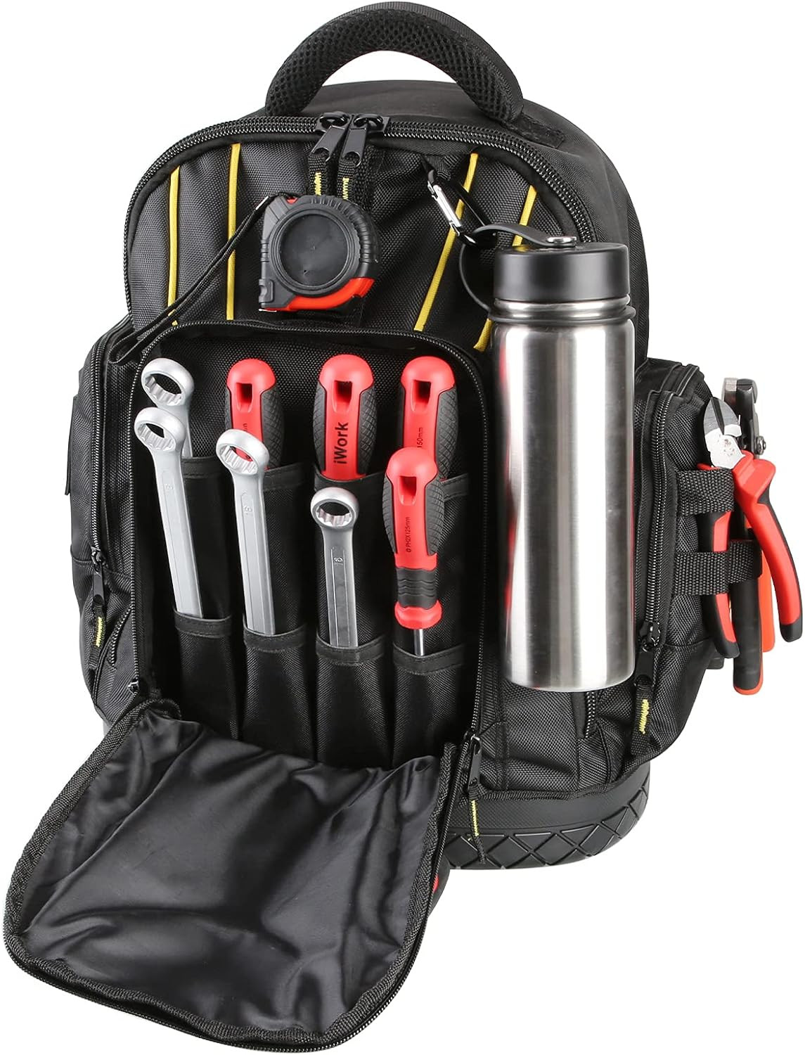 Tool Backpack, Moulded Waterproof Base, Padded Shoulder Straps, Breathable Padde