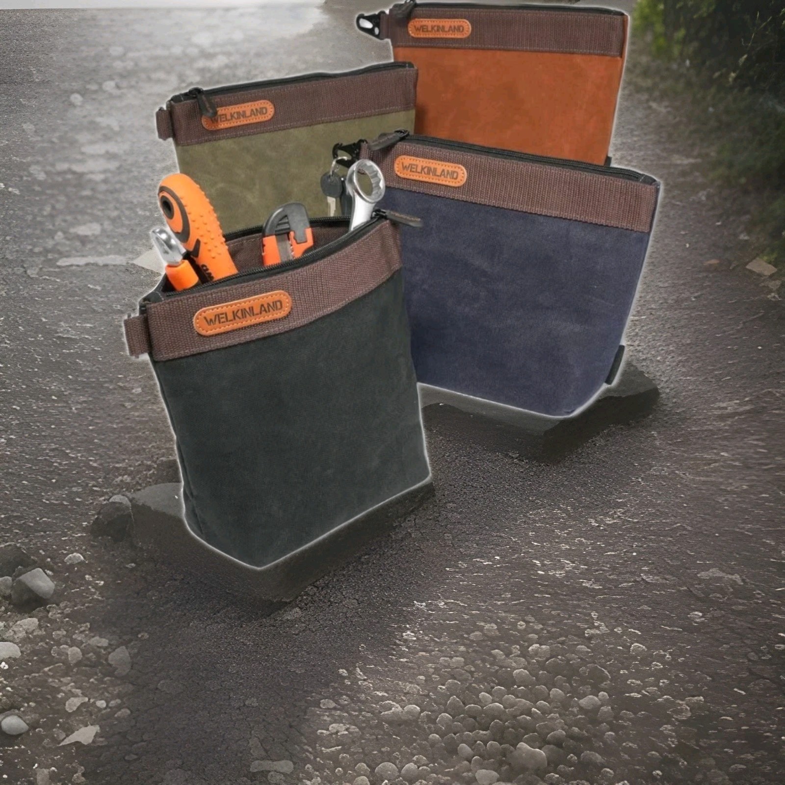 WELKINLAND 4 Piece Tool Pouch Set Heavy Duty Waterproof Tool Bag