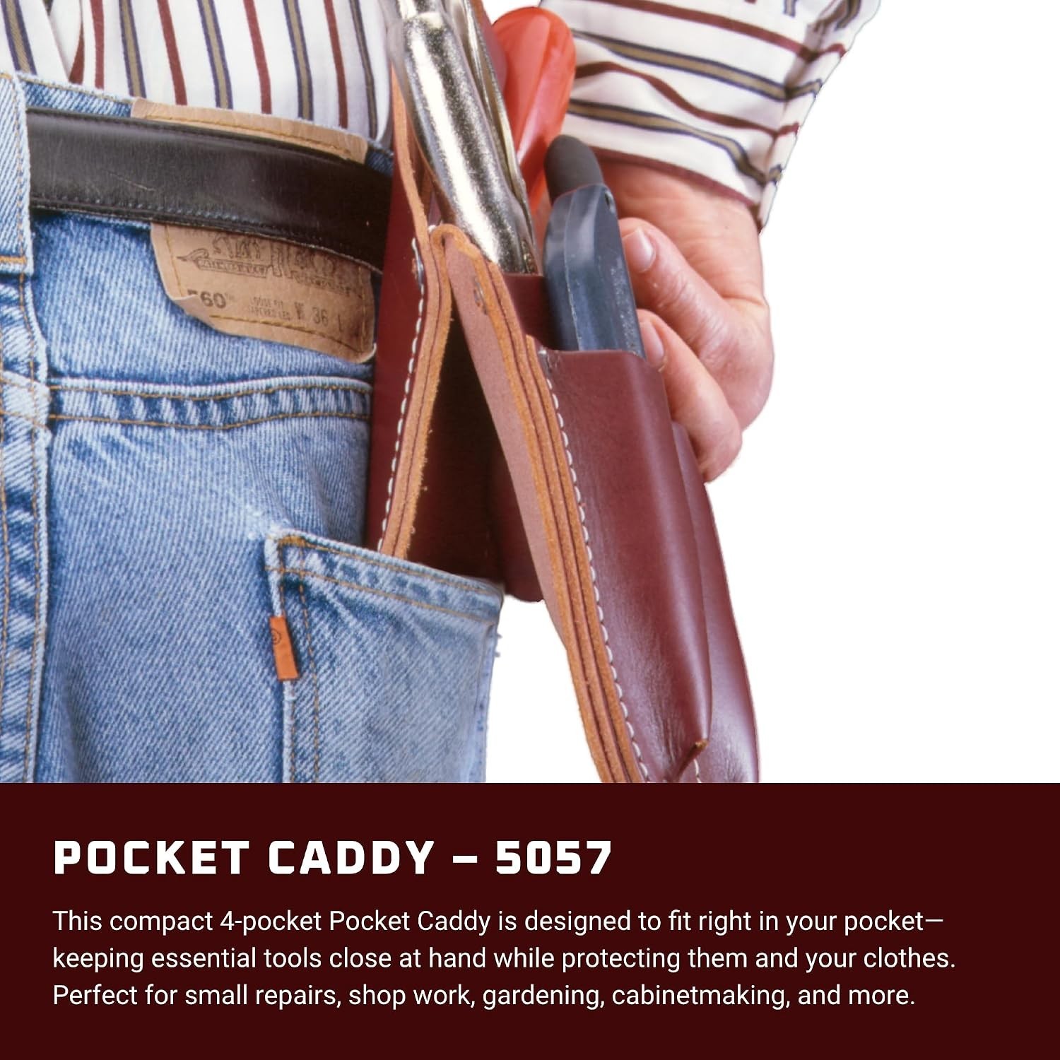 Brown Pocket Caddy – Belt Compatible