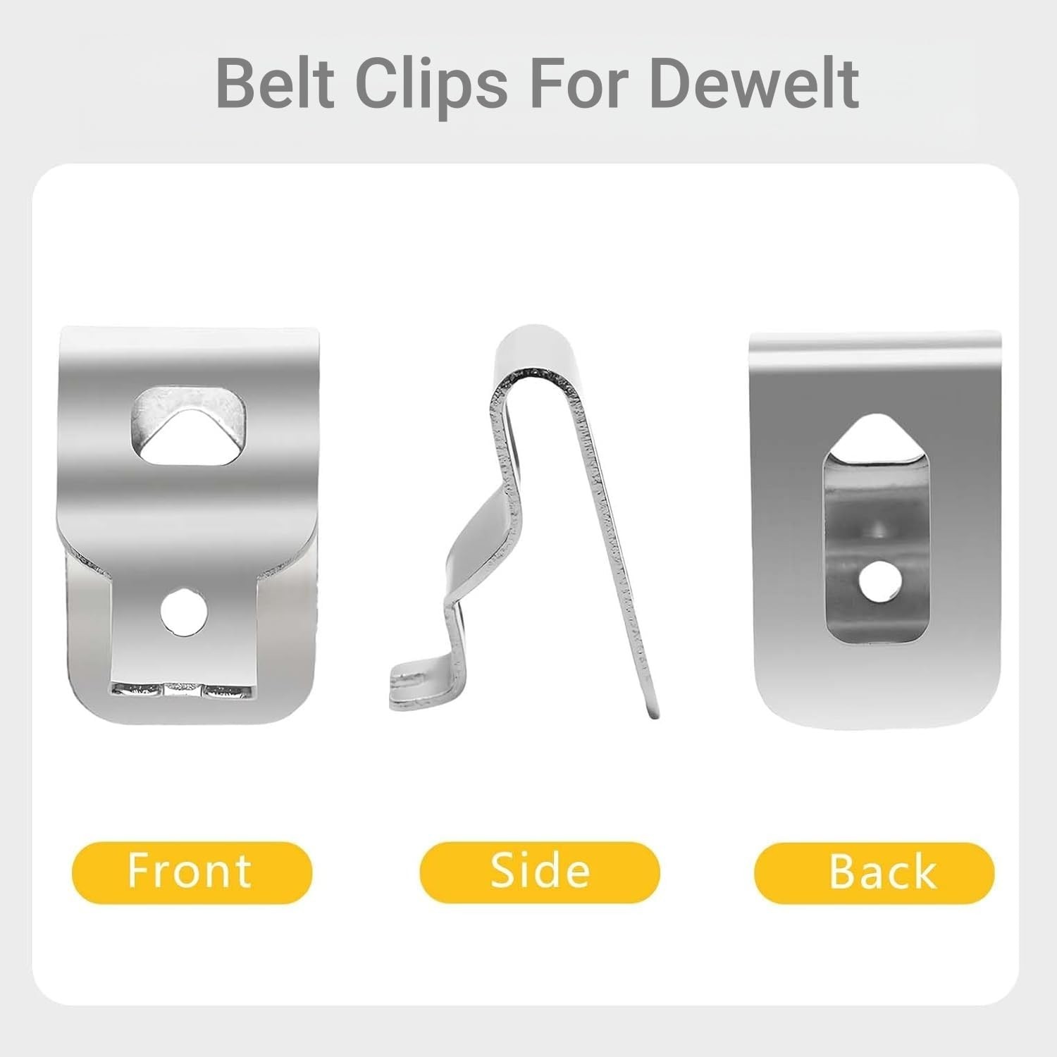 11pcs Stainless Steel Belt Clips for Power Tools, Compatible with 20V Drill Mode