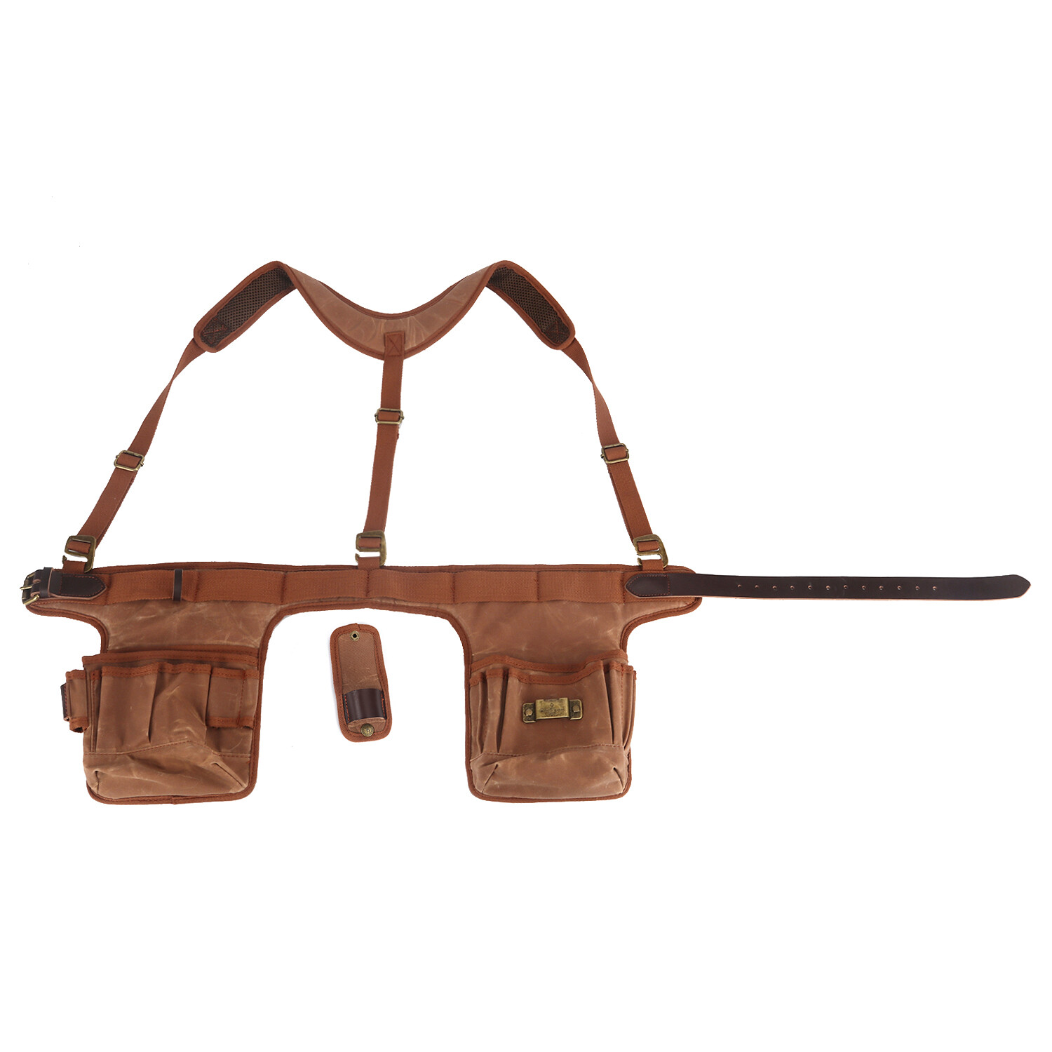 TOURBON Work Tool Belt Suspender Drill Pouch Electricians Carpenter Harness Vest
